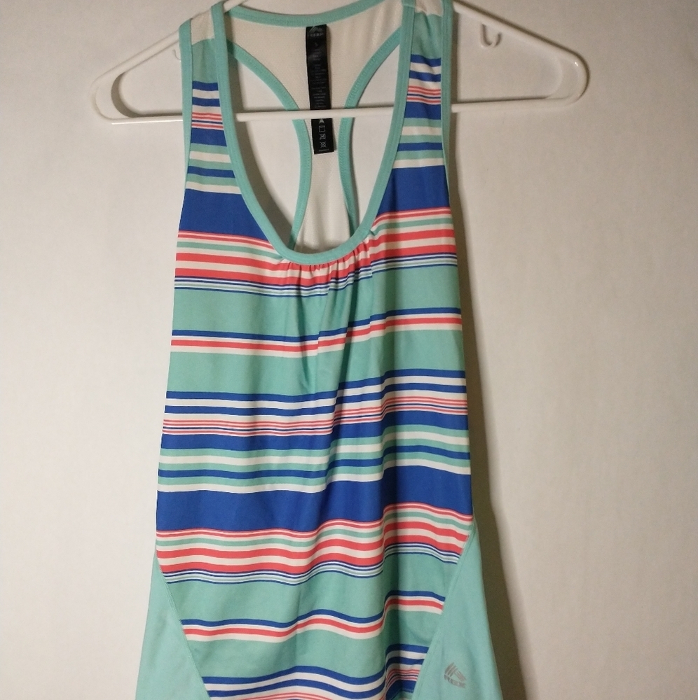 RBX women's teal striped active top size small